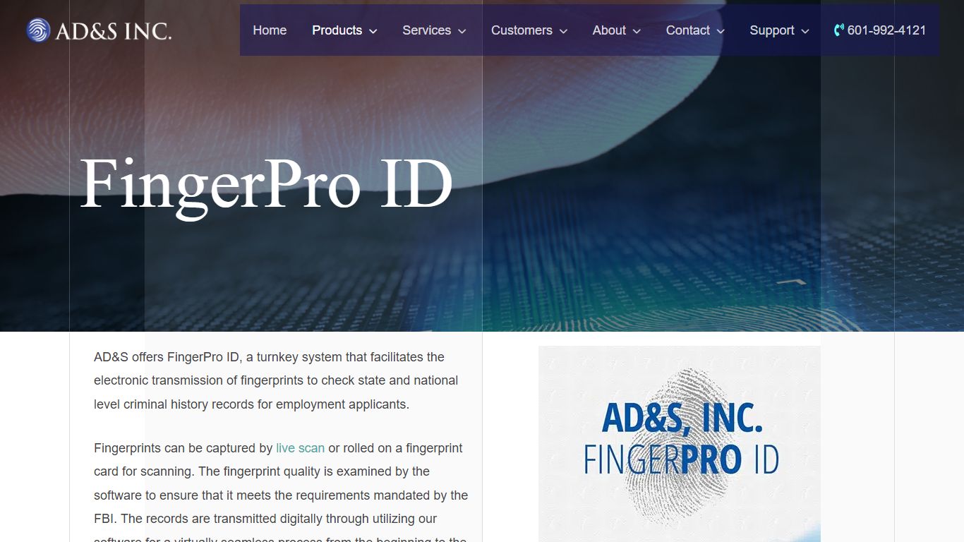 FingerPro ID Fingerprinting software for capture and electronic ...